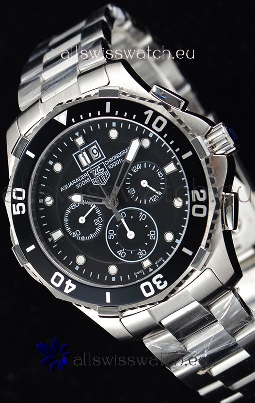 Tag Heuer Aquaracer Chronograph Swiss Quartz Black Dial Watch 