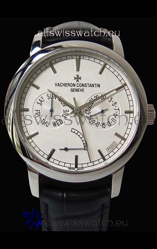 Vacheron Constantin Traditionnelle Day Date Steel Swiss Replica Watch 