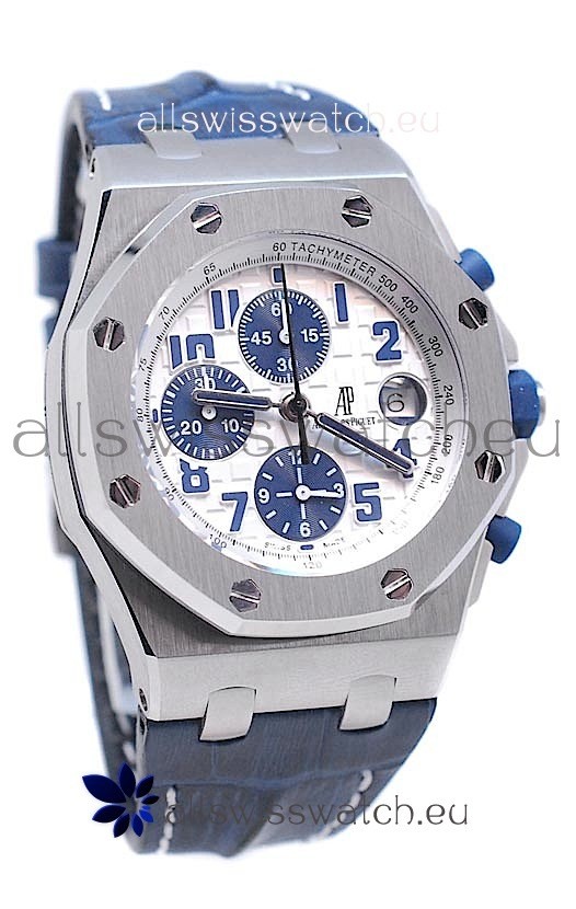 Audemars Piguet Royal Oak Offshore Navy Edition Swiss Watch in White Dial