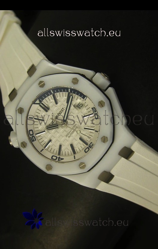Audemars Piguet Royal Oak Diver White Ceramic - 1:1 Mirror Replica Watch