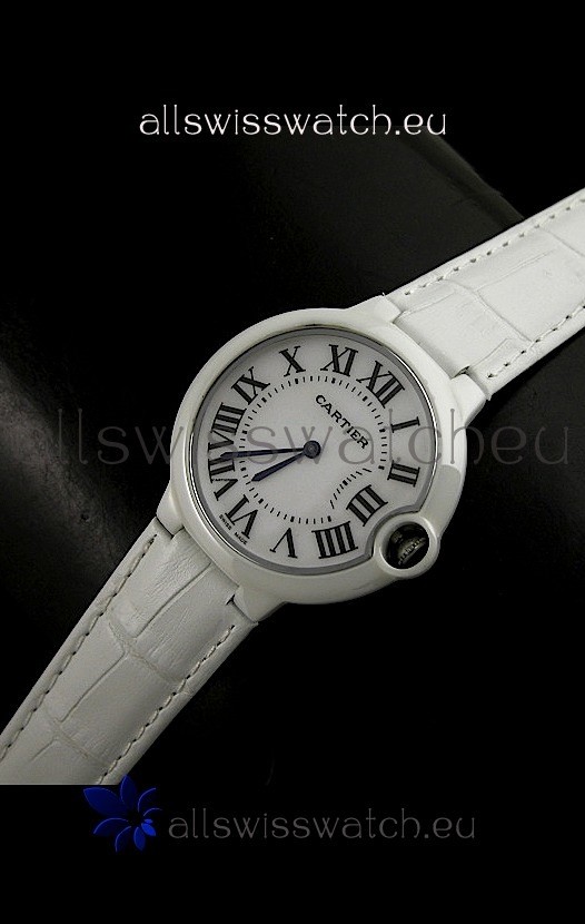 Cartier Ballon de Ladies Replica Watch in White Dial