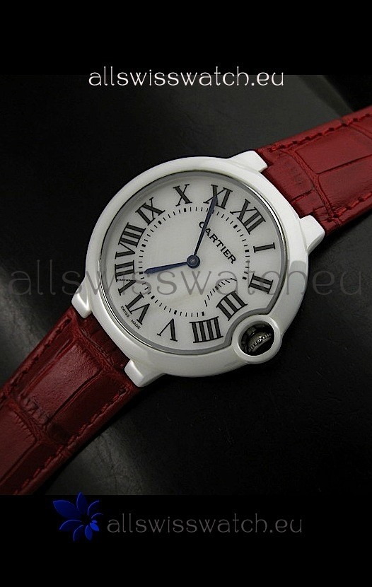 Cartier Ballon de Ladies Replica Watch in White Dial