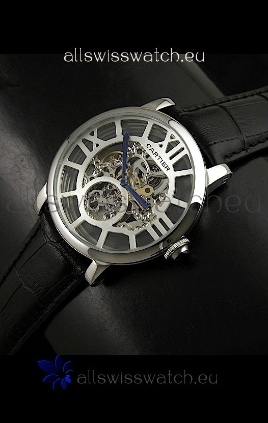 Cartier Ronde de Japanese Replica Watch in Skelton White Dial