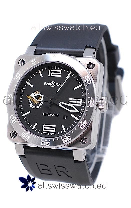 Bell and Ross BR 03 Type Aviation Brushed Steel Swiss Automatic Watch