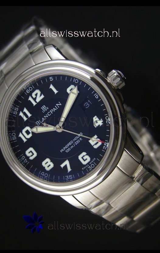 Blancpain Leman 2100 Military 100 Hours Watch in Black Dial - Original Citizen Movement