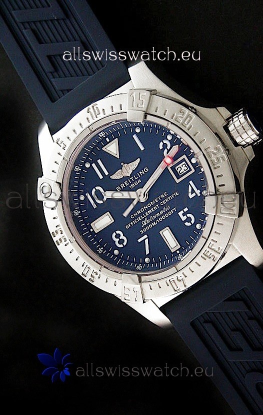 Breitling Seawolf Swiss Automatic Watch in Dark Blue Dial