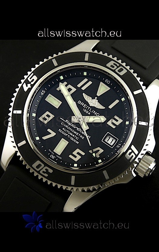 Breitling Superocean Swiss Replica Watch in Black Dial - Ultimate Mirror Replica