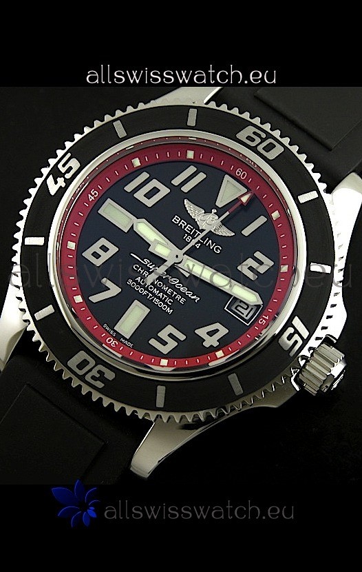Breitling Superocean Swiss Replica Watch in Black Dial - Ultimate Mirror Replica