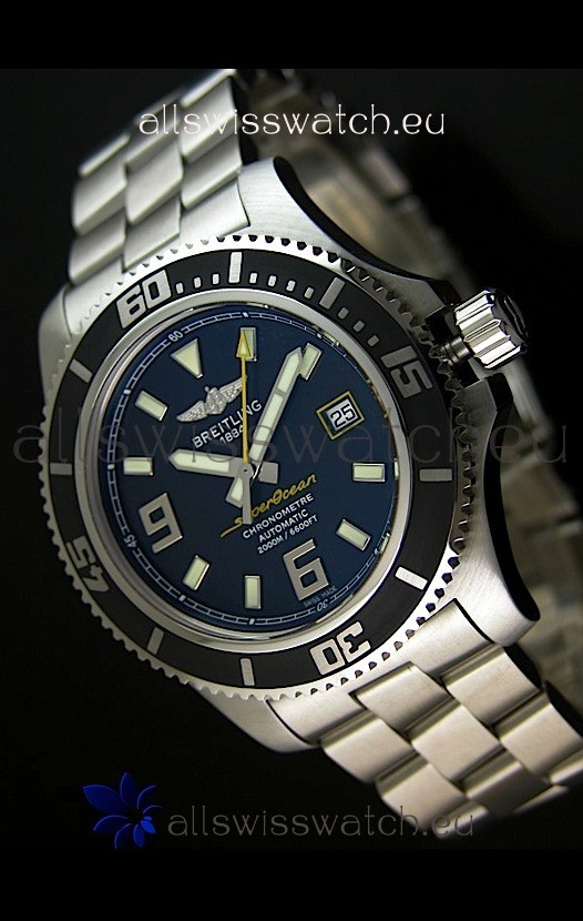 Breitling SuperOcean Abyss Swiss Replica Watch - 1:1 Mirror Replica - 44MM Yellow Markers