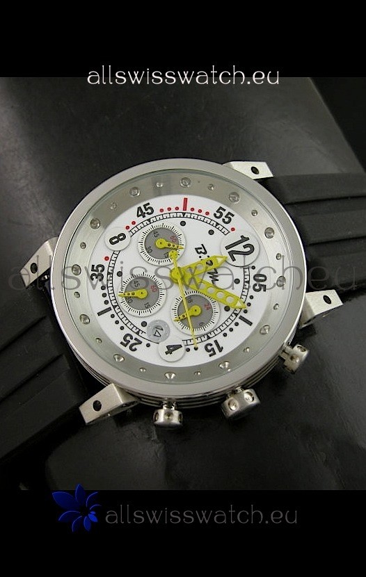 B.R.M.0011G6 Japanese Replica Quartz Watch in White Dial