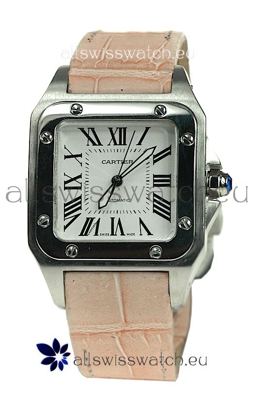 Cartier Santos 100 Mid Sized Swiss Replica Watch