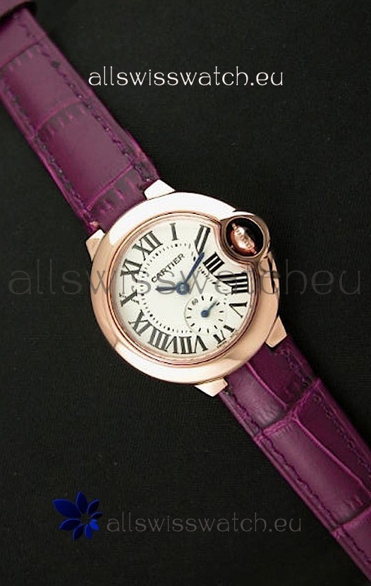 Cartier Swiss Ladies Replica Watch in Rose Gold Casing