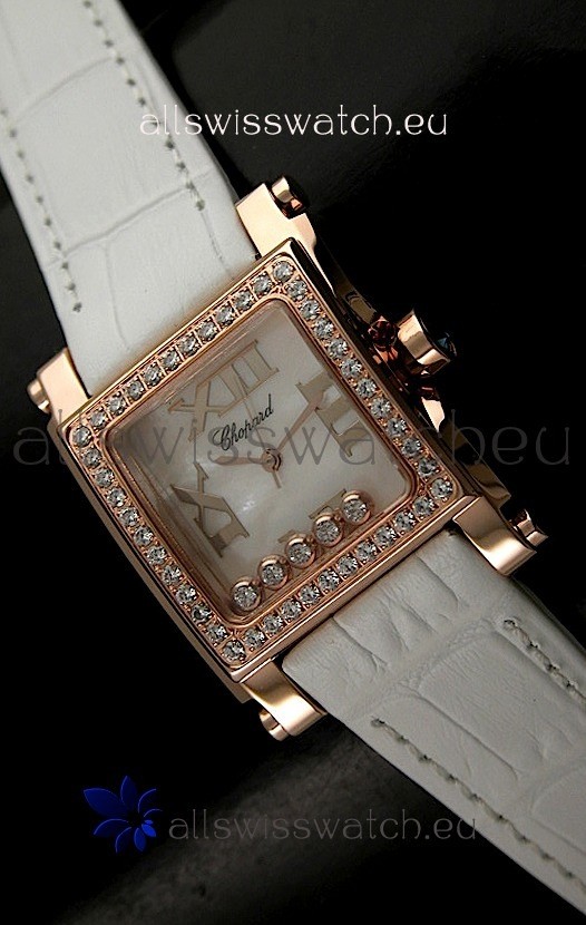 Chopard Happy Sport Swiss Replica Watch in Shell White Dial