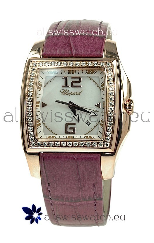 Chopard Two O Ten Ladies Swiss Replica Watch in Pink Strap