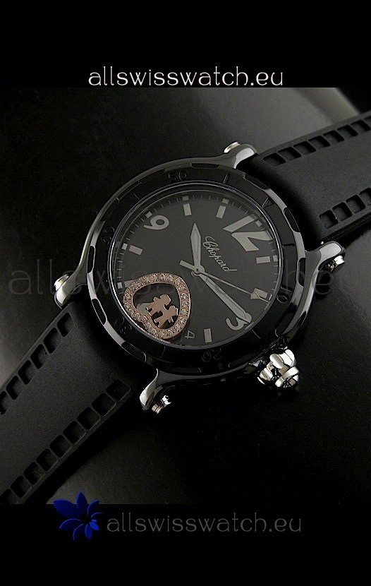 Chopard Limited Edition Swiss Replica Watch in Black Strap