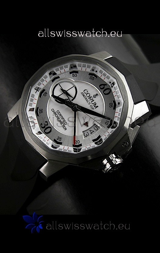 Corum Admiral's Cup Japanese Replica Watch in White Dial
