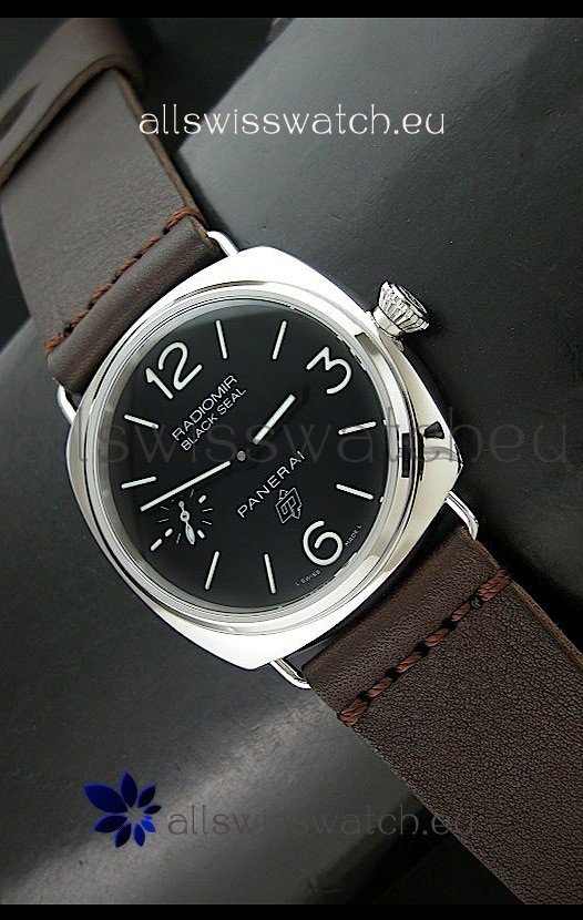 Panerai PAM380 Radiomir Black Seal Swiss Automatic Replica Watch in Brown Strap