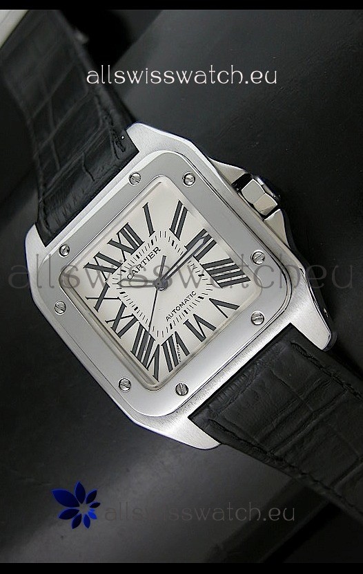 Cartier Santos 100 Swiss Automatic Watch - 1:1 Mirror Replica