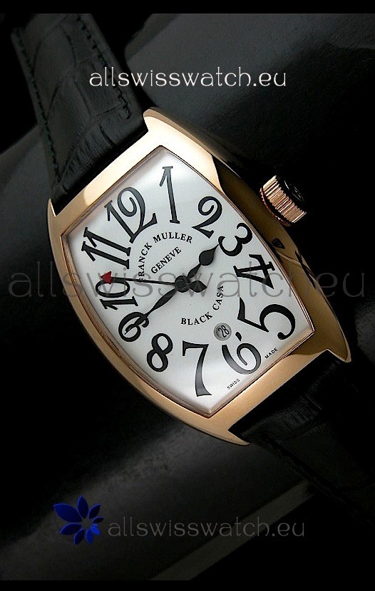 Franck Muller Black Casa in Japanese Replica Watch White Dial