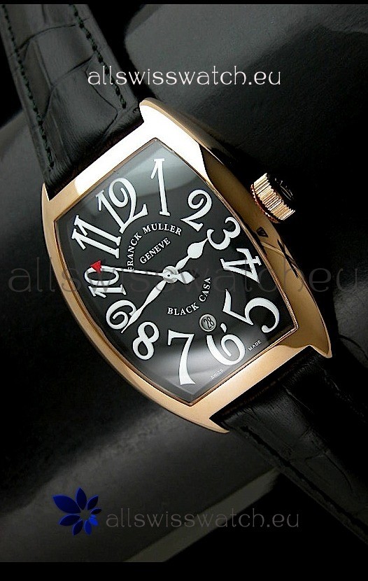 Franck Muller Black Casa Japanese Replica Watch in Black Dial