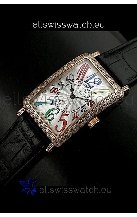 Franck Muller Long Island Japanese Replica Watch in White Dial