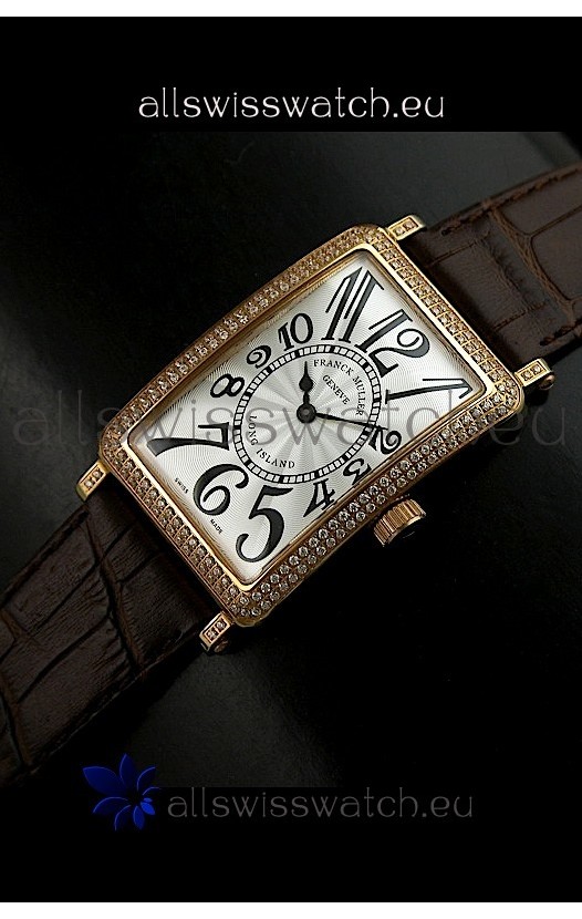 Franck Muller Long Island Japanese Replica Watch in White Dial