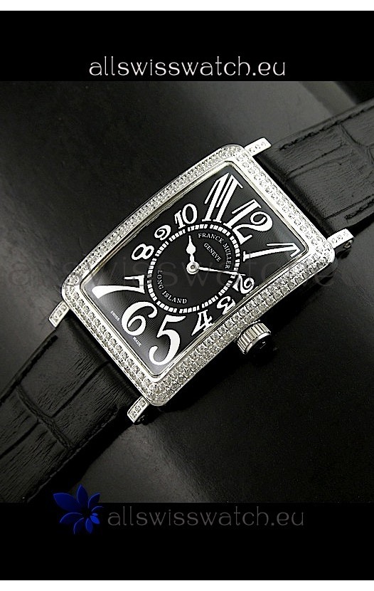 Franck Muller Long Island Japanese Replica Watch in Black Dial