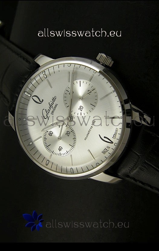 Glashuette Senator Japanese Replica Watch in Steel Dial