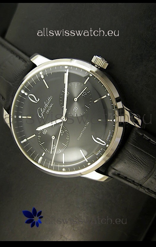 Glashuette Senator Japanese Replica Watch in Black Dial