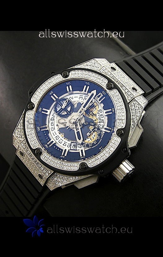 Hublot Big Bang King Power Skeleton Steel with Diamonds
