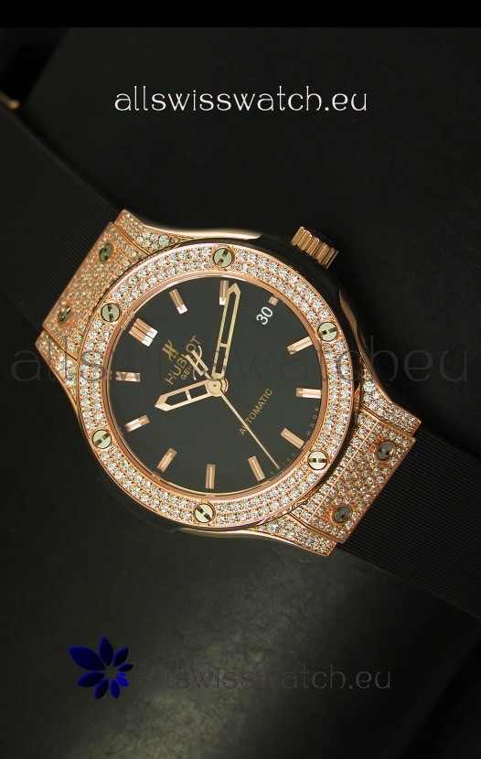 Hublot Classic Fusion 39MM Rose Gold Diamonds Case