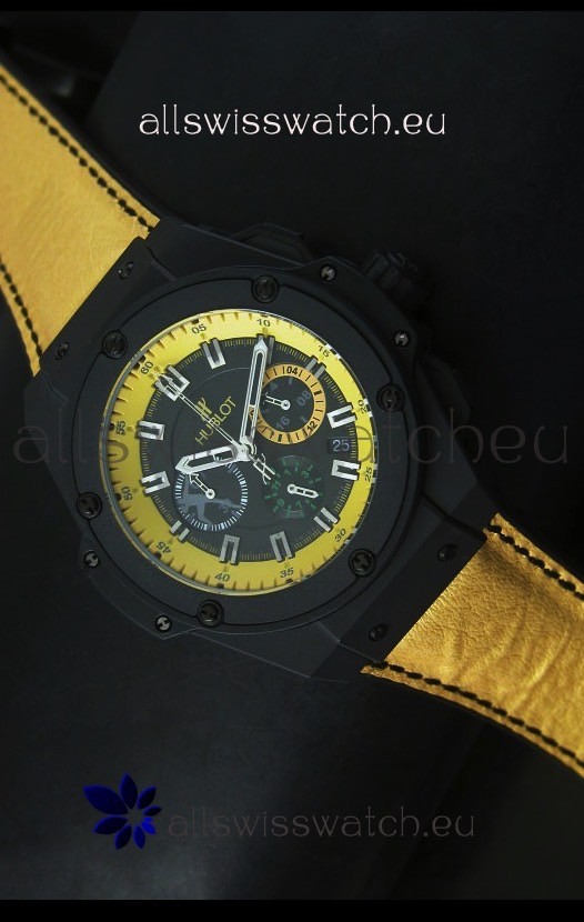 Hublot Big Bang Yellow Skeleton Swiss Quartz Watch 45MM