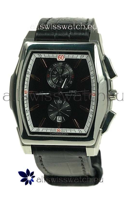 IWC Da Vinci Japanese Replica Watch in Black Dial