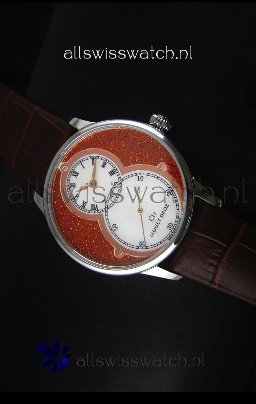 Jaquet Droz Grande Seconde Watch in Red Dial Stainless Steel Case