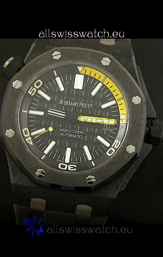 Audemars Piguet Royal Oak Offshore Scuba Swiss Replica Watch - Genuine Carbon Casing