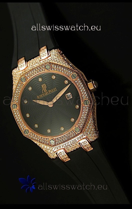 Audemars Piguet Royal Oak LADY Replica Watch in Pink Gold Casing