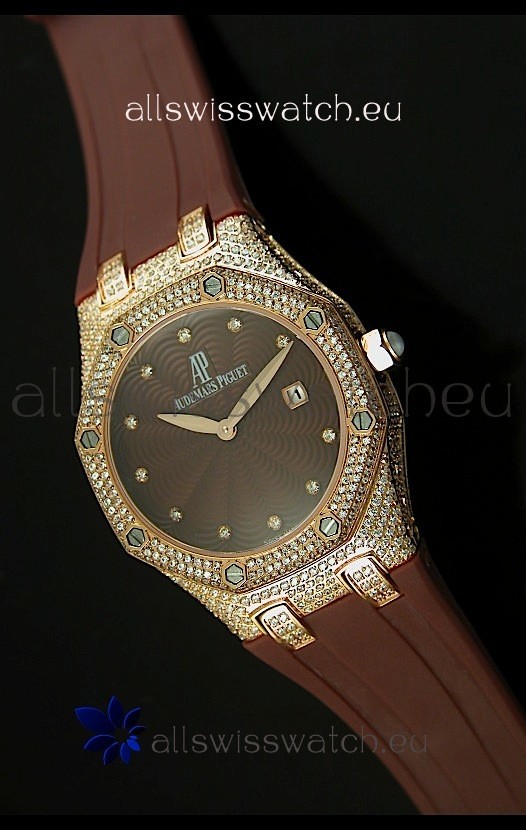 Audemars Piguet Royal Oak LADY Replica Watch in Pink Gold Casing
