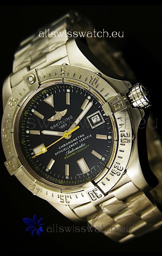 Breitling Avenger Seawolf Swiss Replica Watch in Yellow Seconds Hands - 1:1 Mirror Replica Watch