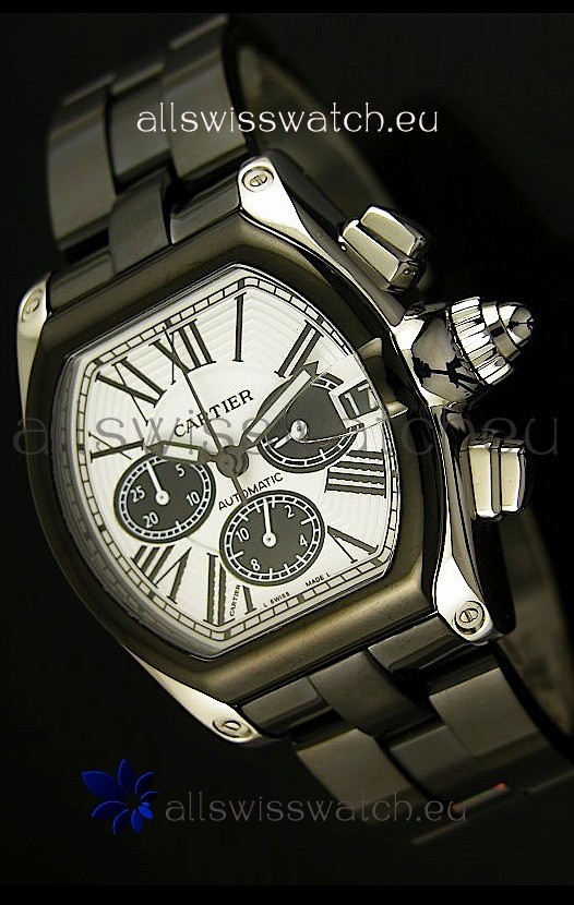 Cartier Roadster Chronograph XL Original DLC Coated 1:1 Mirror Replica Watch
