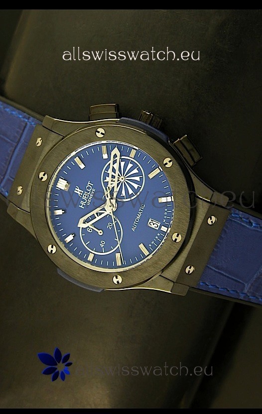 Hublot Classic Fusion Chrono Japanese Quartz Replica Watch in Blue Dial