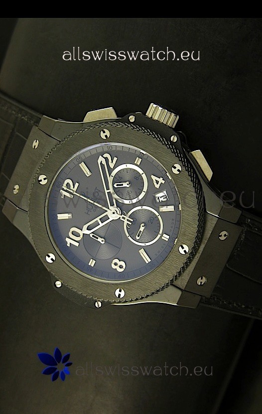 Hublot Big Bang Black Ceramic Case Watch in Quartz Movement