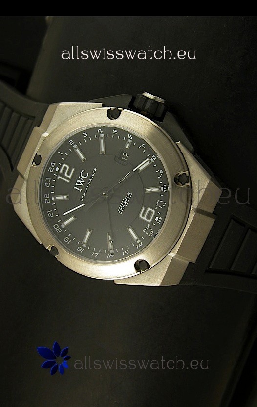 IWC Ingenieur Full Titanium Swiss Replica Watch in Black Dial