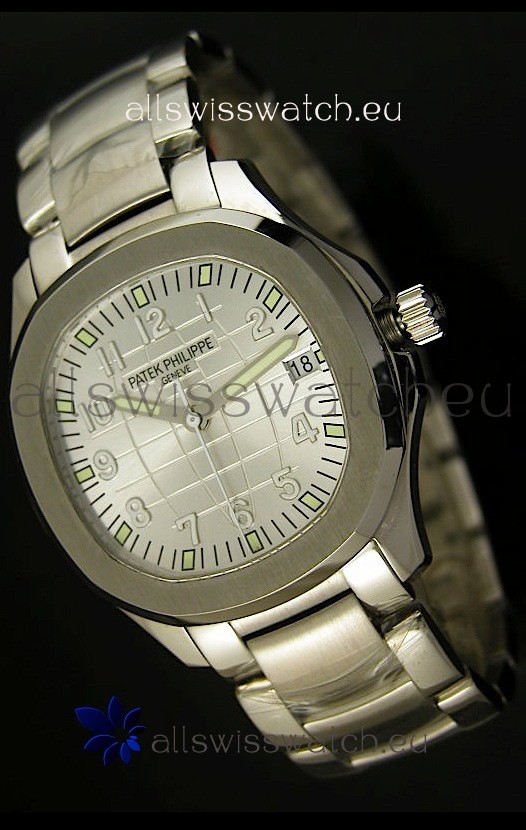 Patek Philippe 5167 Aquanaut Jumbo Swiss Replica Watch - 1:1 Mirror Replica White Dial