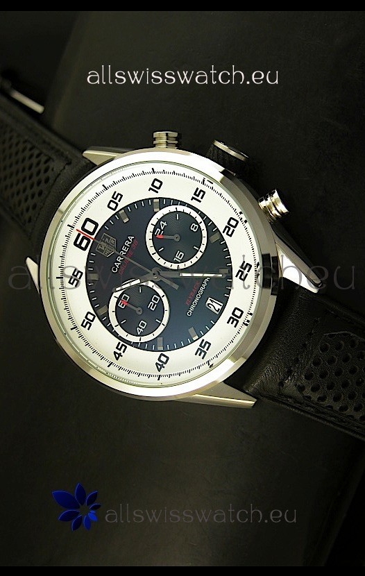 Tag Heuer Carrera Calibre 36 Flyback Black Dial Replica Watch - Quartz Movement