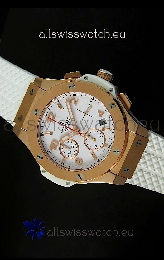 Hublot Big Bang Pink Gold Casing Swiss Watch 40MM - 1:1 Mirror Replica 