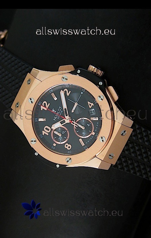 Hublot Big Bang Pink Gold Casing Swiss Watch 40MM - 1:1 Mirror Replica 