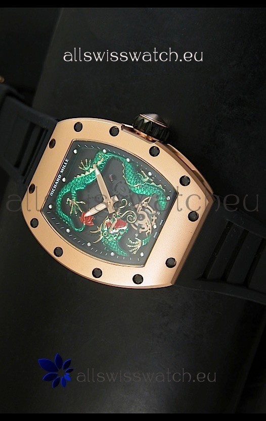 Richard Mille RM057 Tourbillon Jackie Chan Swiss Replica Watch in Pink Gold