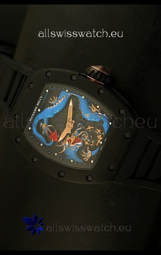 Richard Mille RM057 Tourbillon Jackie Chan Swiss Replica Watch in PVD Case