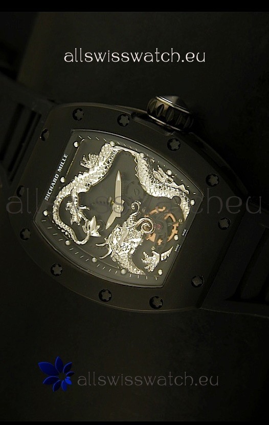 Richard Mille RM057 Tourbillon Jackie Chan Swiss Replica Watch in PVD Case