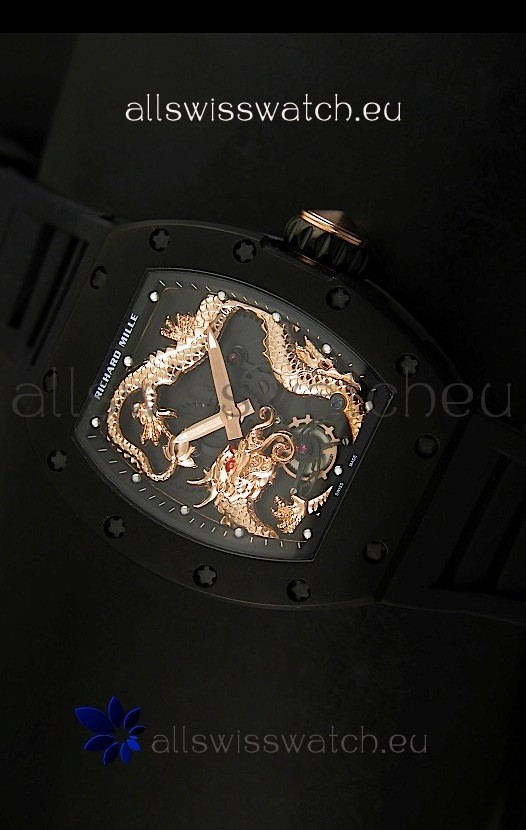 Richard Mille RM057 Tourbillon Jackie Chan Swiss Replica Watch in PVD Case